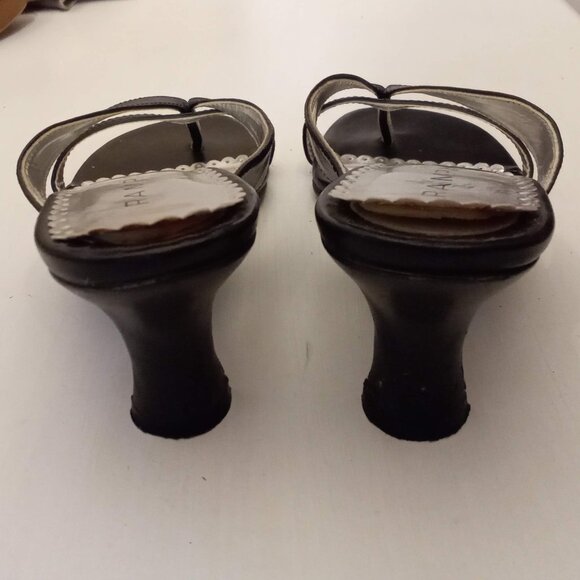 Rampage Madison Black Strappy Sandals Shoes 2.5” Kitten Heels Thongs size 7 READ - Picture 4 of 6